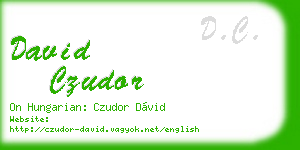 david czudor business card